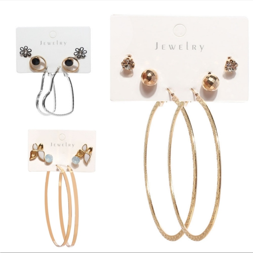 Assorted hoop, earrings